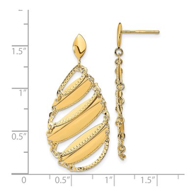 14K Yellow Gold Dangle Earrings – view 5