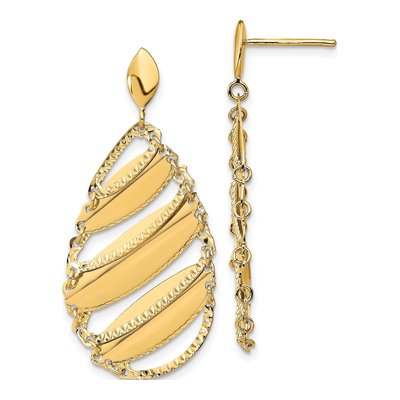14K Yellow Gold Dangle Earrings