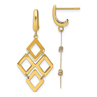 14K Yellow Gold Dangle Earrings