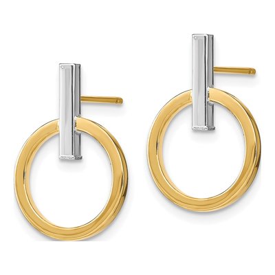 14K Yellow Gold Dangle Earrings – view 3