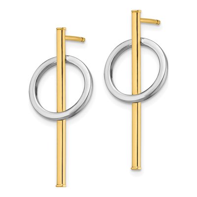 14K Yellow Gold Dangle Earrings – view 3