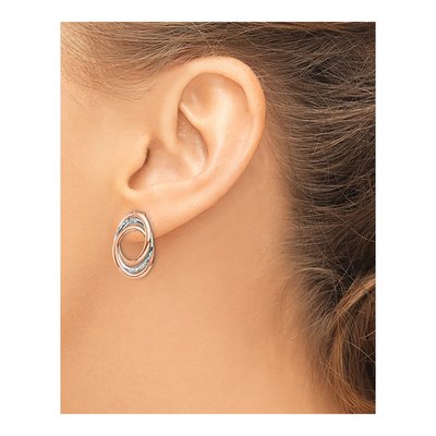 14K Yellow Gold Diamond-Cut Dangle Earrings – view 4