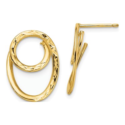 14K Yellow Gold Dangle Earrings