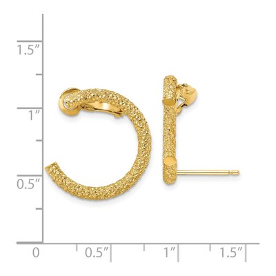 14K Yellow Gold Half Circle Ear Climbers – view 5