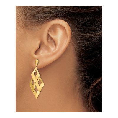 14K Yellow Gold Chandelier Earrings – view 4