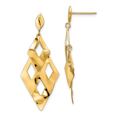 14K Yellow Gold Chandelier Earrings
