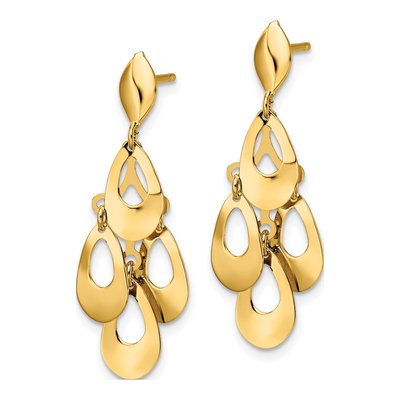 14K Yellow Gold Chandelier Earrings – view 3