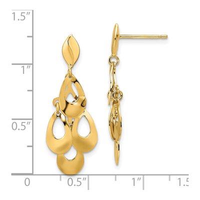 14K Yellow Gold Chandelier Earrings – view 5