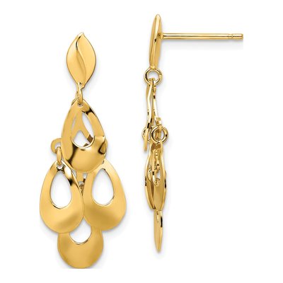 14K Yellow Gold Chandelier Earrings
