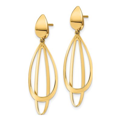 14K Yellow Gold Dangle Earrings – view 3