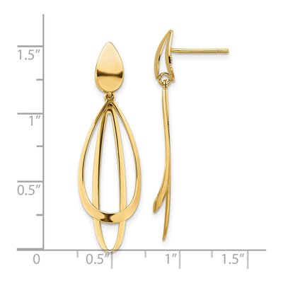 14K Yellow Gold Dangle Earrings – view 5