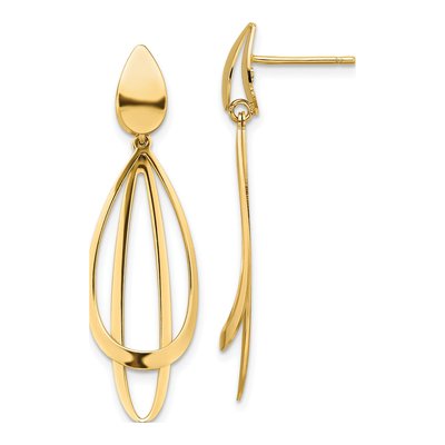 14K Yellow Gold Dangle Earrings