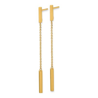 14K Yellow Gold Dangle Earrings – view 3
