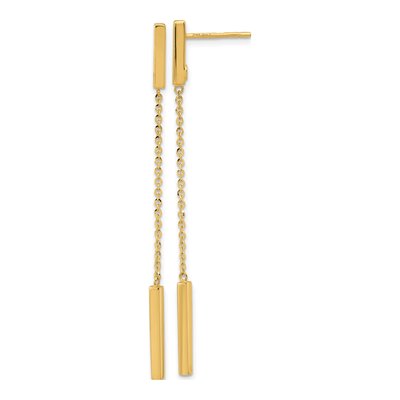 14K Yellow Gold Dangle Earrings