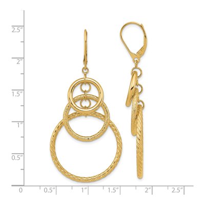 14K Yellow Gold Twisted Leverback Earrings – view 5