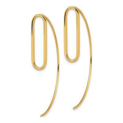 14K Yellow Gold Threader Earrings – view 3