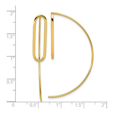 14K Yellow Gold Threader Earrings – view 5