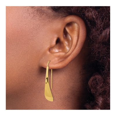 14K Yellow Gold Threader Earrings – view 4
