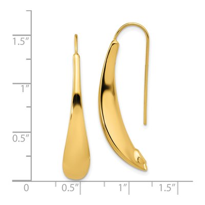 14K Yellow Gold Threader Earrings – view 5