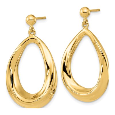 14K Yellow Gold Dangle Earrings – view 3