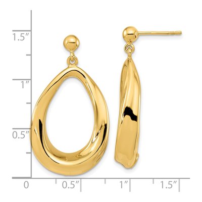 14K Yellow Gold Dangle Earrings – view 5