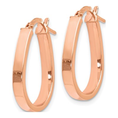 14K Yellow Gold U-Shape Hoop Earrings – view 3
