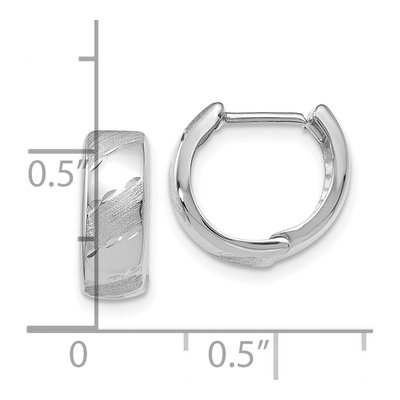 14K White Gold Huggie Hoop Earrings – view 5