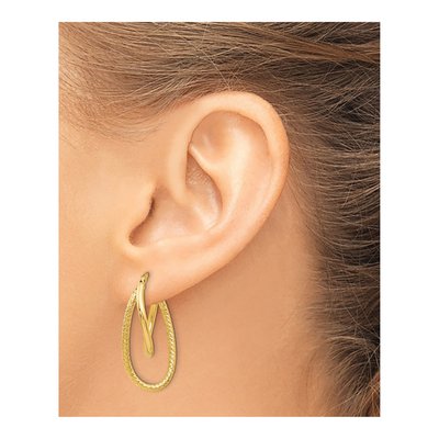 14K Yellow Gold Hoop Earrings – view 4
