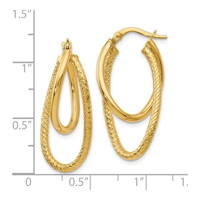 14K Yellow Gold Hoop Earrings – view 5