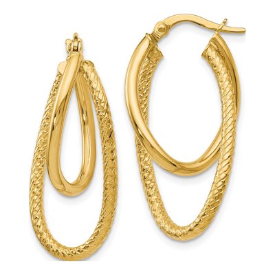 14K Yellow Gold Hoop Earrings