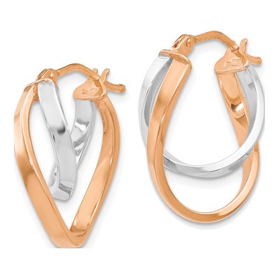 14K Yellow Gold 17mm Hoop Earrings – view 3