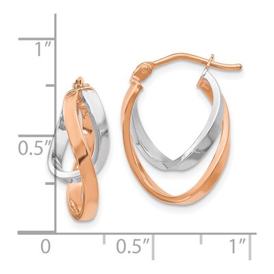 14K Yellow Gold 17mm Hoop Earrings – view 5