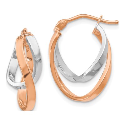 14K Yellow Gold 17mm Hoop Earrings