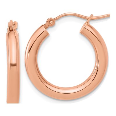 14K Rose Gold 20mm Hoop Earrings