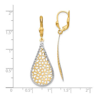 14K Yellow Gold Leverback Earrings – view 5