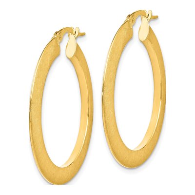 14K Yellow Gold 35mm Hoop Earrings – view 3