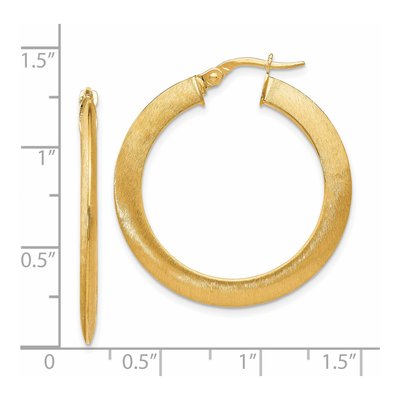 14K Yellow Gold 35mm Hoop Earrings – view 4