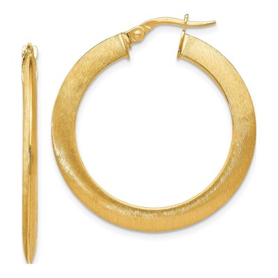 14K Yellow Gold 35mm Hoop Earrings