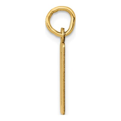 14K Yellow Gold Small Number 0 Charm – view 3