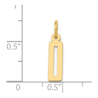 14K Yellow Gold Small Number 0 Charm – view 5