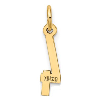 14K Yellow Gold Small Number 4 Pendant – view 4