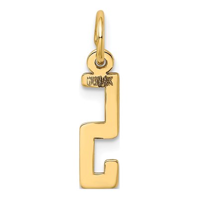 14K Yellow Gold Small Number 5 Pendant – view 4