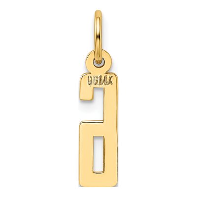 14K Yellow Gold Small Number 6 Pendant – view 4