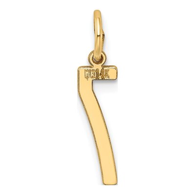 14K Yellow Gold Small Number 7 Pendant – view 4
