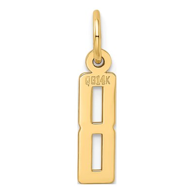 14K Yellow Gold Small Number 8 Charm – view 4