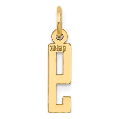 14K Yellow Gold Small Number 9 Pendant – view 4