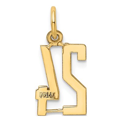 14K Yellow Gold Small Number 24 Charm – view 4