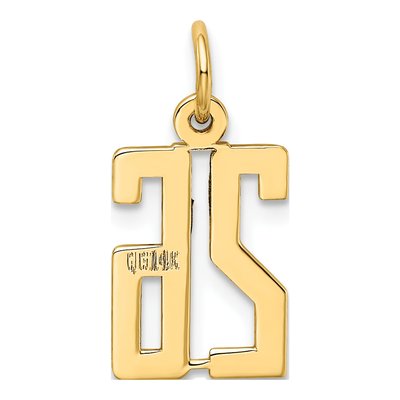 14K Yellow Gold Small Number 26 Pendant – view 3