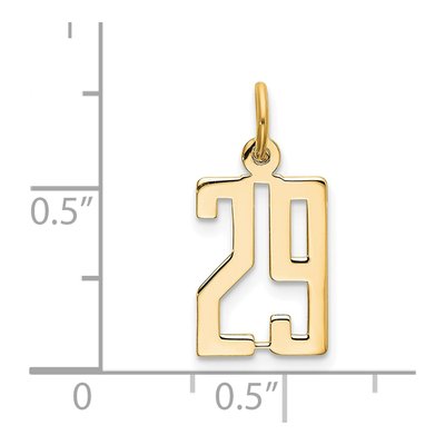 14K Yellow Gold Small Number 29 Pendant – view 5