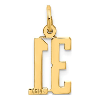 14K Yellow Gold Small Number 31 Pendant – view 4